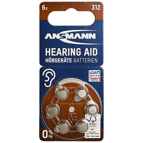 A312 Hearing Aid Battery - Ansmann