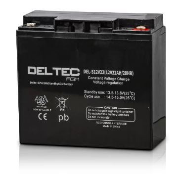 DELTEC DEL-S12V22 12V 22AH SLA AGM BATTERY