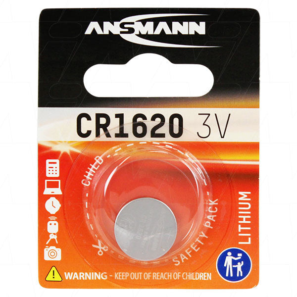 CR1620 VARTA LITHIUM COIN CELL BATTERY 3V 75mAh