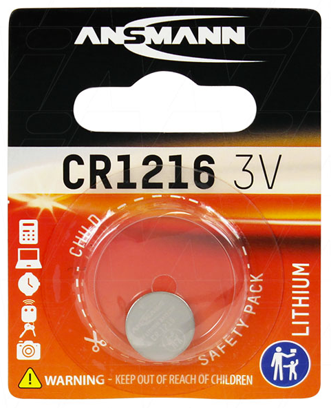 Ansmann CR1216 Lithium Battery Coin Cell.