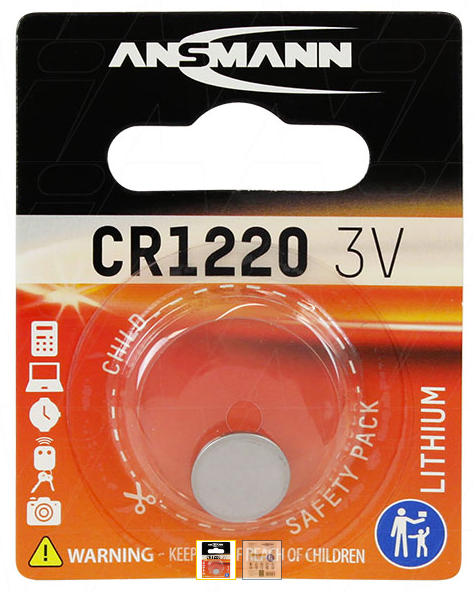 Ansmann CR1220 Lithium Battery Coin Cell