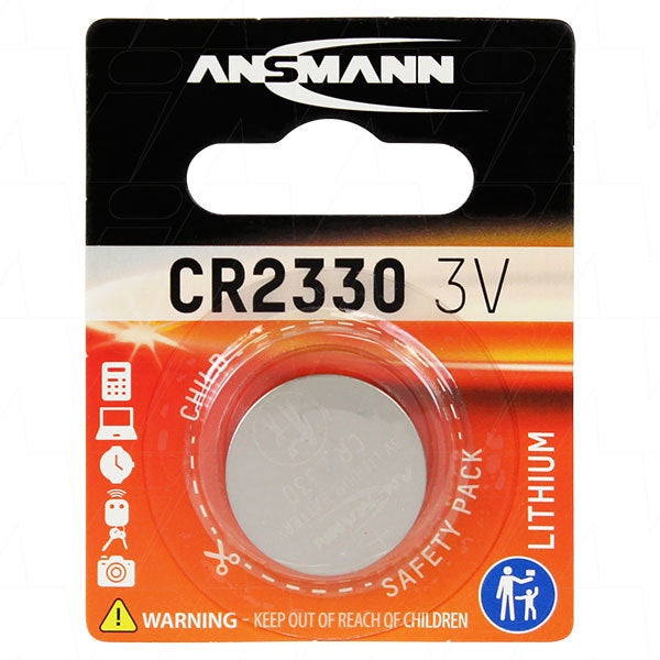 CR2330 ANSMANN 250mAh LITHIUM COIN CELL BATTERY