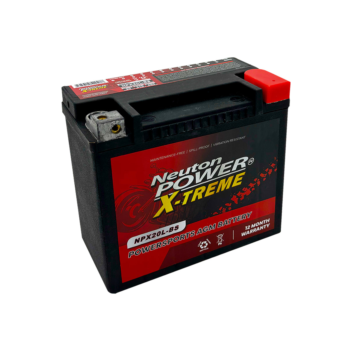 Neuton Power Extreme NPX NPX20L-BS 12V 450CA MOTORCYCLE AGM 20Ah