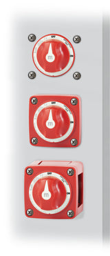 BLUE SEA - BATTERY SWITCH 300A M-SERIES MINI ON-OFF WITH KNOB - RED (SINGLE CIRCUIT)