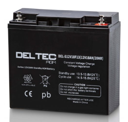 DELTEC DEL-S12V18F13 12V 18Ah Standby AGM Battery