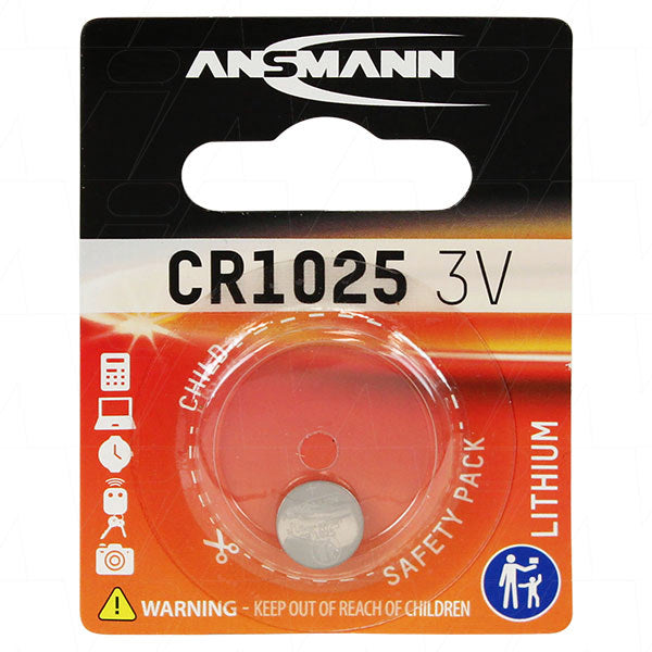 Ansmann CR1025-BP1(A)  59006-1025 1516-0005  Lithium Battery Coin Cell