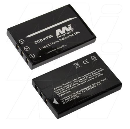 MI Battery Experts DCB-NP60-BP1 Lithium Ion Digital Camera Battery 3.7V 1.05Ah 3.9Wh