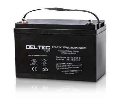 DELTEC DEL-12V120D 12V 120AH AGM DEEP CYCLE BATTERY (24M)