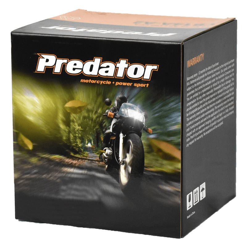 PREDATOR YTX9-BS Motorcycle AGM  Battery  12V 120 CCA 8AH