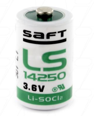 LS14250 1/2AA size Saft Lithium 3.6V Thionyl Chloride Battery - Bobbin Type