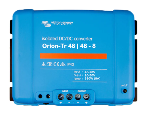 Orion-Tr 48/48-8A (380W) Isolated DC-DC converter.